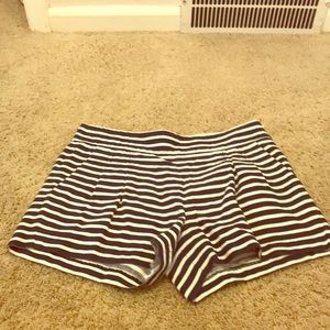 J Crew Factory striped side zip shorts Size 6